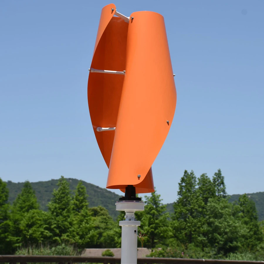 Noiseless 3KW Vertical Axis Wind Turbine Generator High Efficient  for Home