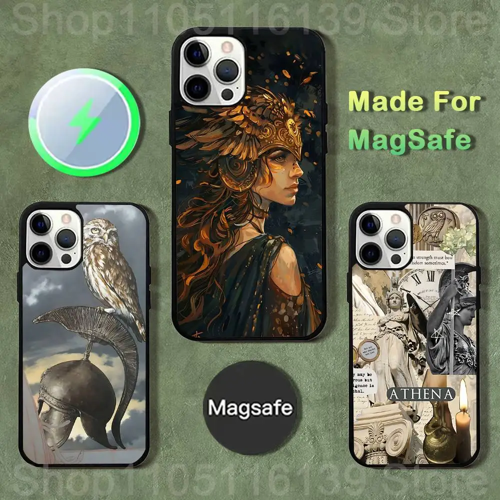 

Abstract Greek Mythology Athena Case For iPhone 17,16,15,14,13,12,11,Pro,Max,Plus,Mini,SE4,E Magnetic Magsafe Wireless Charging