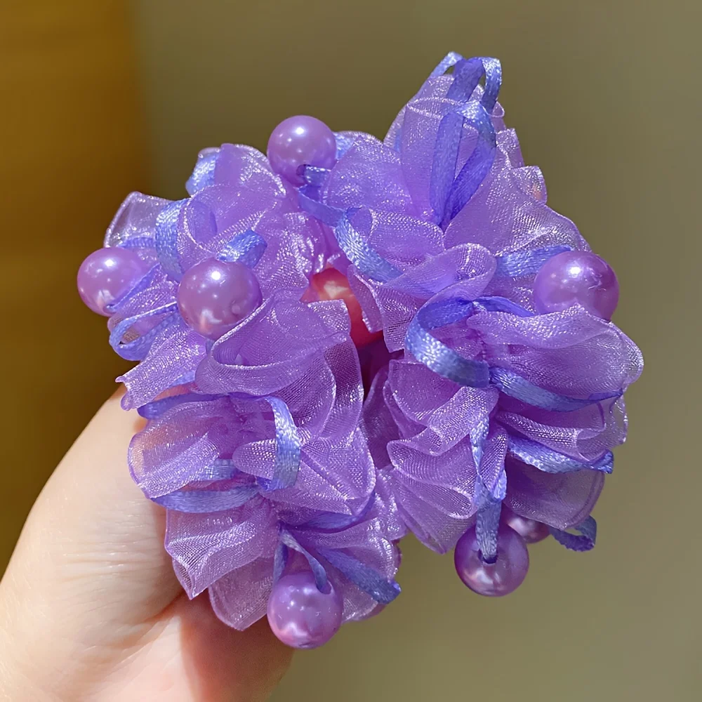 2 piece purple cute hair ring does not hurt hair, high elasticity, sweet and versatile