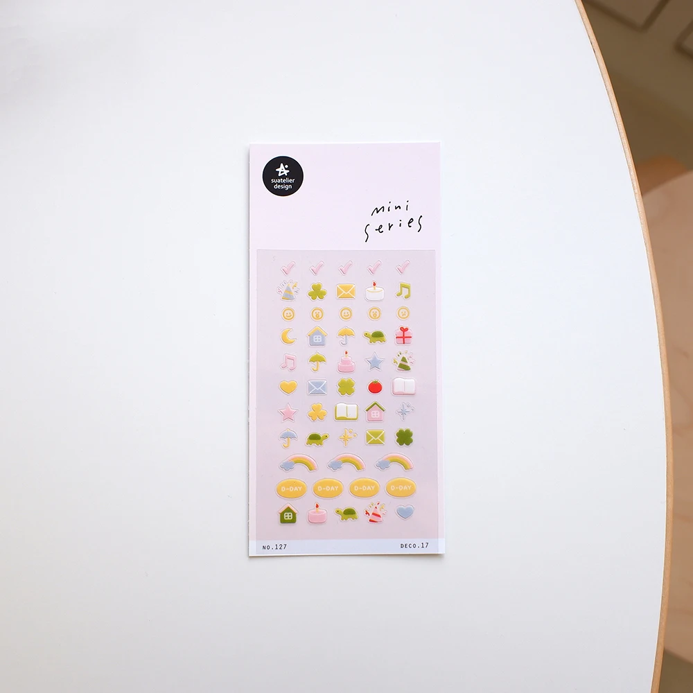 Korean Import Suatelier Today Life Simple PVC Mini Sticker Scrapbooking Diy Journaling Diary Stationery Sticker School 127