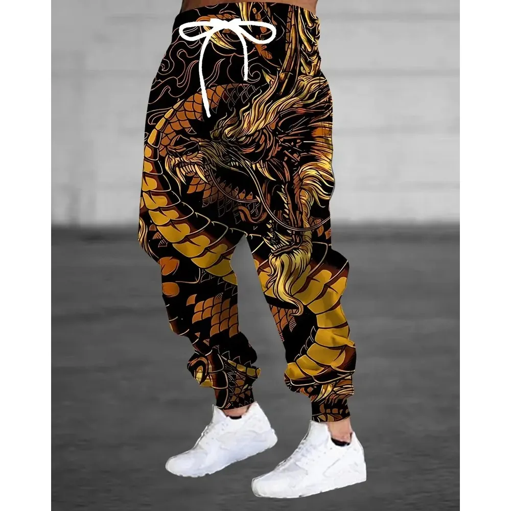 2026 جديد سراويل تقليدية للرجال ثلاثية الأبعاد باتريوت الأمريكي مطبوعة سراويل للجري 100% البوليستر حبل مرن خفيف مع جيب السراويل الرياضية #4