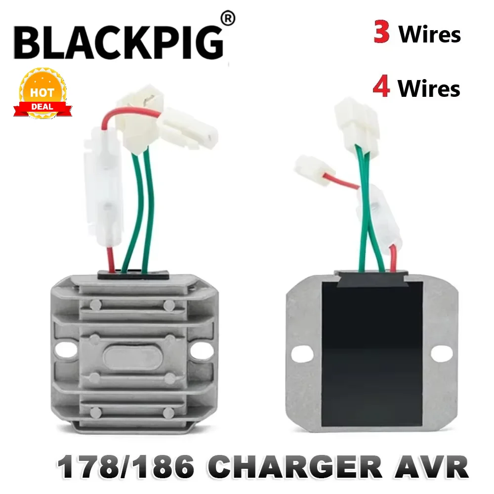 186F 178F 170F Diesel Engine Charger Charging Module for Generator Parts Automatic Voltage Regulator 3 Wires 4 Wires