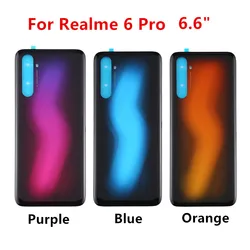 Housing For Realme 6 Pro Battery Back Cover door Repair Replace Rear Glass Case   RMX2061 RMX2063