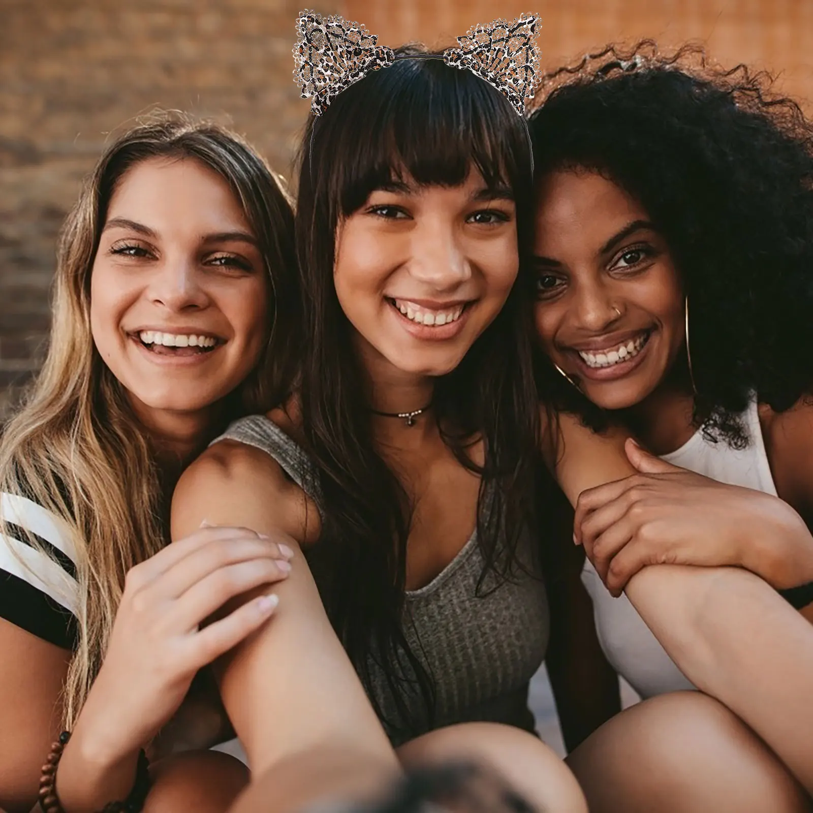 

3pcs Cat Ears Headband Accessories for Women Girls Leopard Print Party Costume Hair Decor Animal Ear ShapeSexy Chic Hair Supply