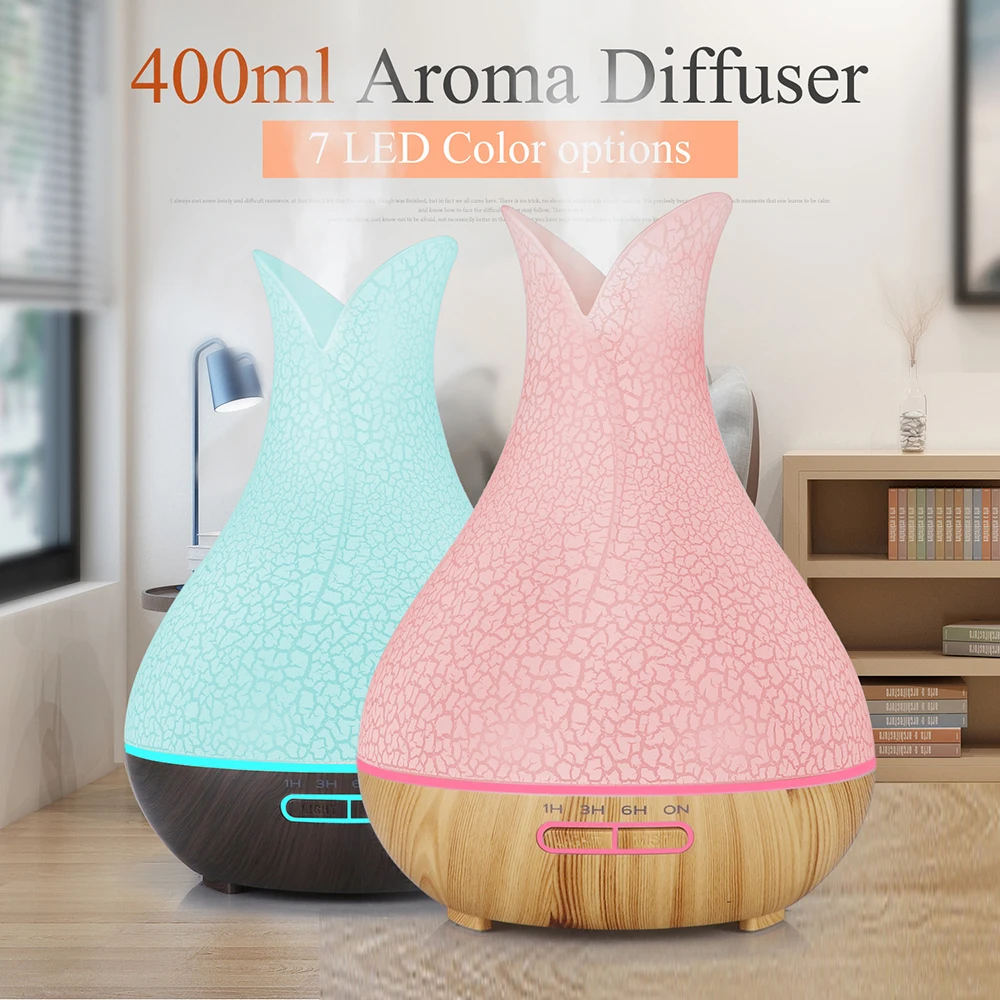 Electric Aroma Diffuser Essential Oil Diffuser Remote Control Air Humidifier Ultrasonic 7 Color LED Lamp Mist Maker Home Office