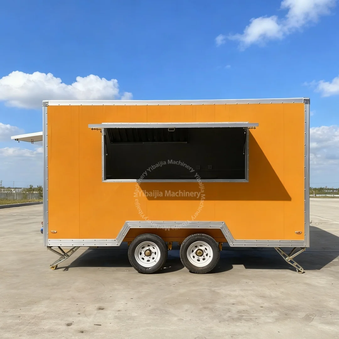 

United State Food Truck mit vollständiger Küchenkonzession, Grill-Food-Anhänger mit Veranda, voll ausgestatteter kundenspezifisc