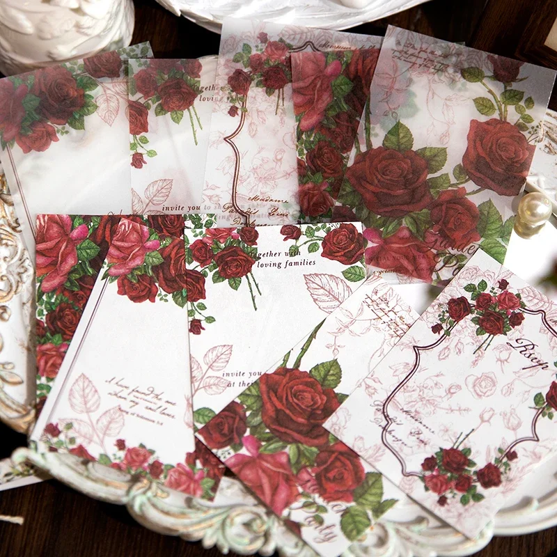 30pieces of rose oath notebook rose classical retro color handbook writing simple fashion children's multi-style choose 5 styles