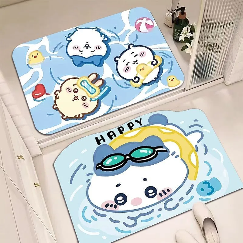 【MINISO】Chiikawa Tappetino da bagno Chiikawa Tappetino in velluto di cristallo Tappetino da bagno Cartoon Cute Sweetness BFF da donna