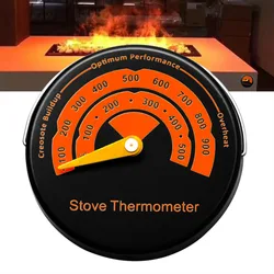 0-500 Celsius Magnetic Fireplace Thermometer Temperature Monitor  Barbecue Oven Wood Stove Heater Thermometer Gauge Meter Tool