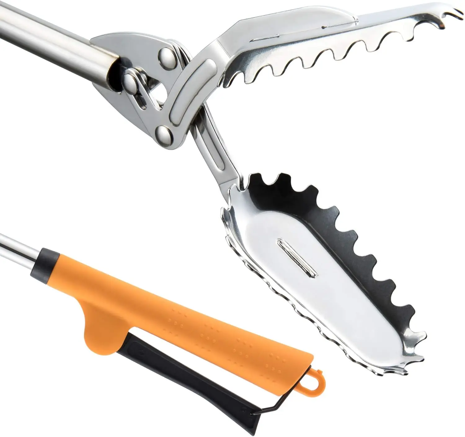 

Heavy-Duty Stainless Steel Grabber Tool for BBQ, Fireplace, Trash Picking & More