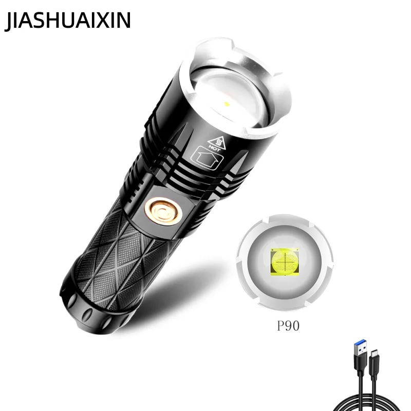 

Новый фонарь JIASHUAIXIN XHP90 с зарядкой Type-C, телескопическим зумом, входом/выходом и высокой интенсивностью света