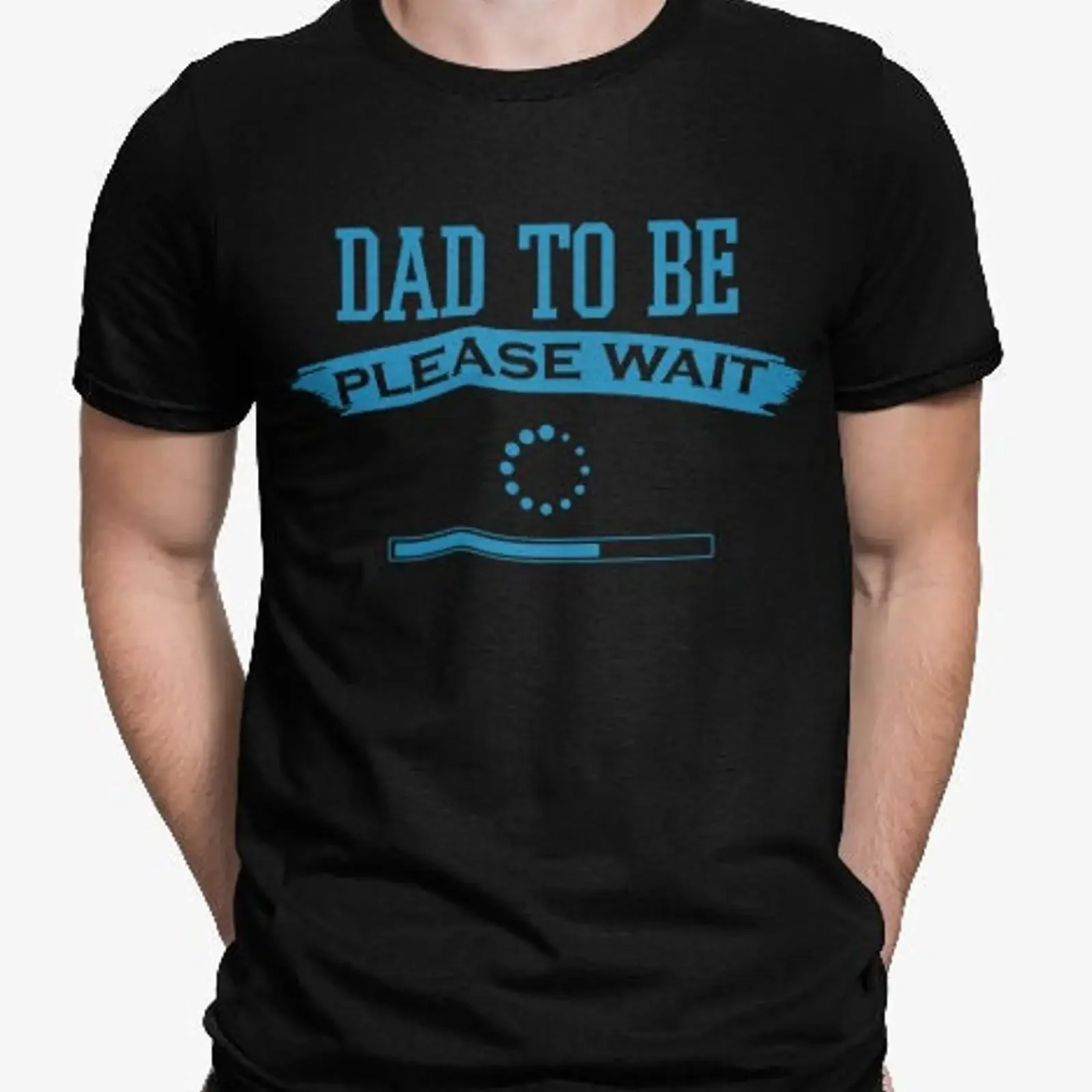 Dad To Be Please Wait Loading Funny T shirt New Daddy Pregnancy Announcement Baby Shower Father's Day Mens Top vintage Washed