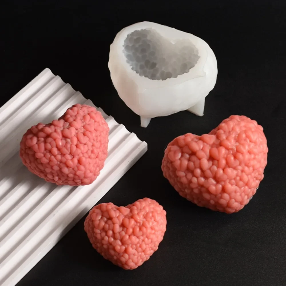 3D Herz Form Duftkerze Silikon Form DIY Liebe Harz Form Gips, Der Werkzeug Handgemachte Geschenke Candlelight-Dinner Decor