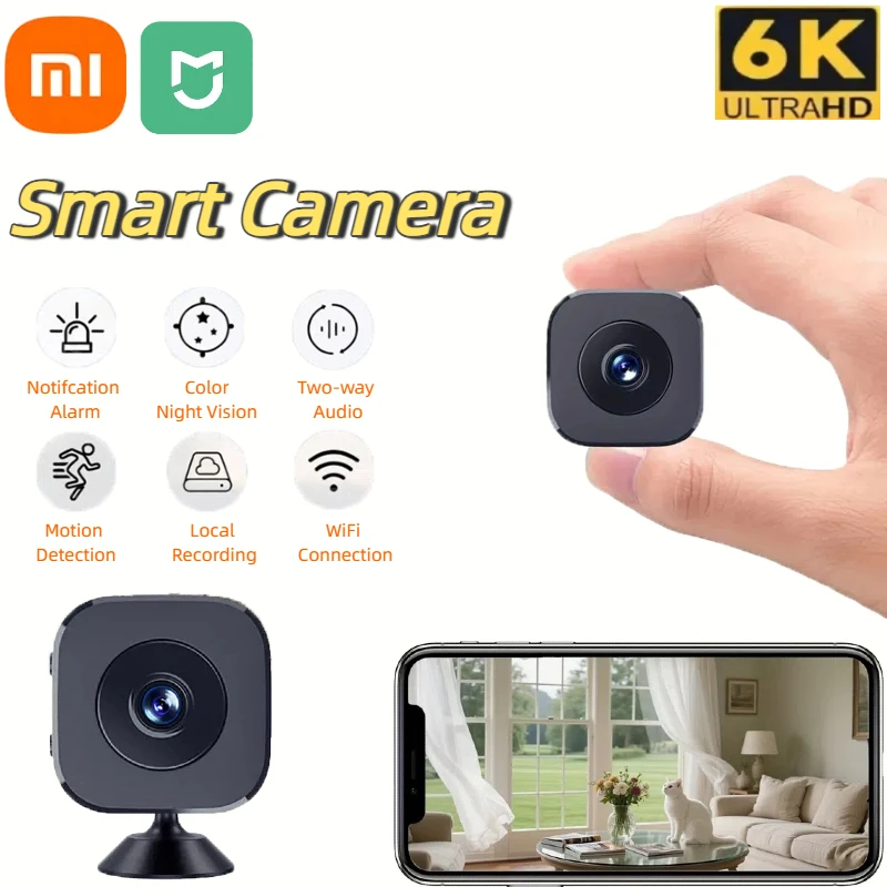 

Xiaomi Mini Security Camera Pro 6K FullHD WiFi Surveillance With 2 Way Audio Motion Detection Infrared Night Vision Security Cam