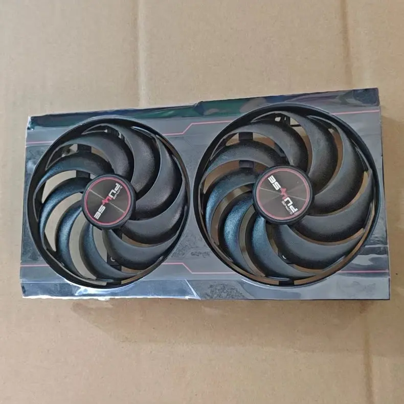 Original Radiator Cooler for Sapphire RX6600XT Graphics Card with Backplate Black