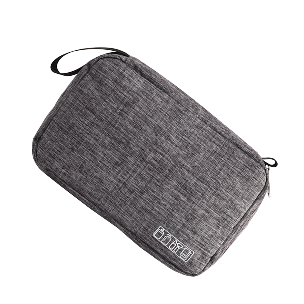 

1pc Large Capacity Waterproof Wash Bag Travel Toiletry Organizer Hook Portable Hanging Bag For Gym Camping Home Use