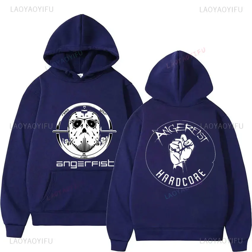 Fashion Angerfist Men Hoodies HARDCORE TECHNO MAINSTREAM GABBA Women Hoodie Angerfist Dutch Gabber Music Sweatshirt