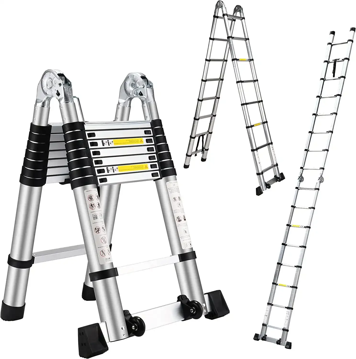 

2*6 Steps 3.8m Portable Industrial Aluminium Multipurpose Ladder Escalera Plegable De Aluminio Extension Telescopic Best Price