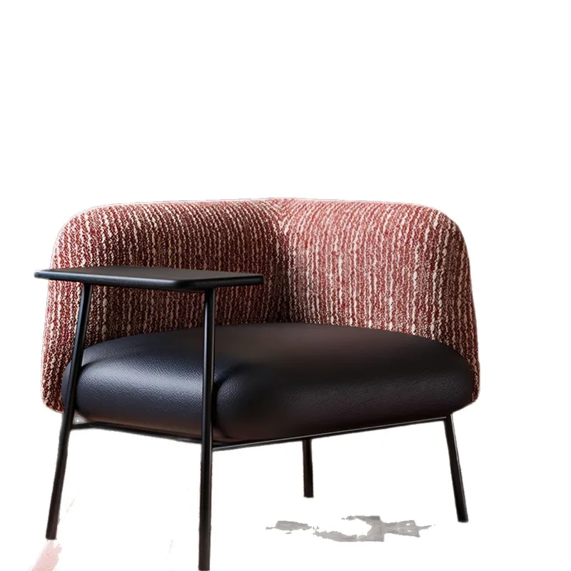 Italian minimalist 2025 new light luxury fabric bedroom negotiation chair medieval Nordic single