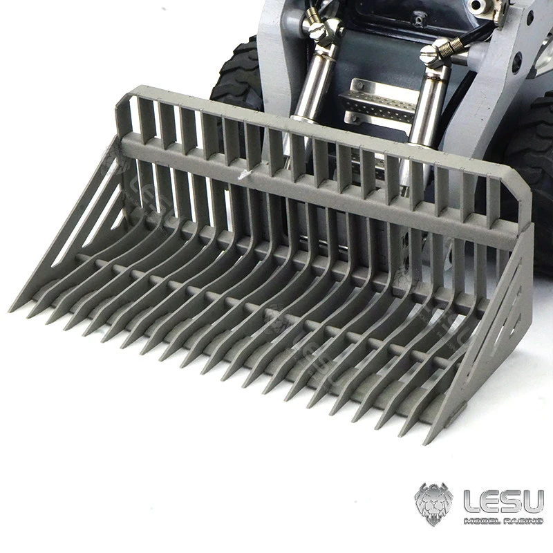 LESU 1/14 Hydraulic Model Toy Skid Steer Loader Metal Screen Bucket High Performance RC Construction Equipment