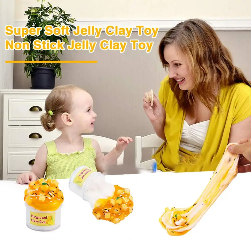 Gekleurde Klei Speelgoed Herbruikbare Gelei Klei Zachte Mango Accessoires Jelly Clay Speelgoed Set Voor Stress Verlichting Non Stick Voor Kinderen Voor Jongens