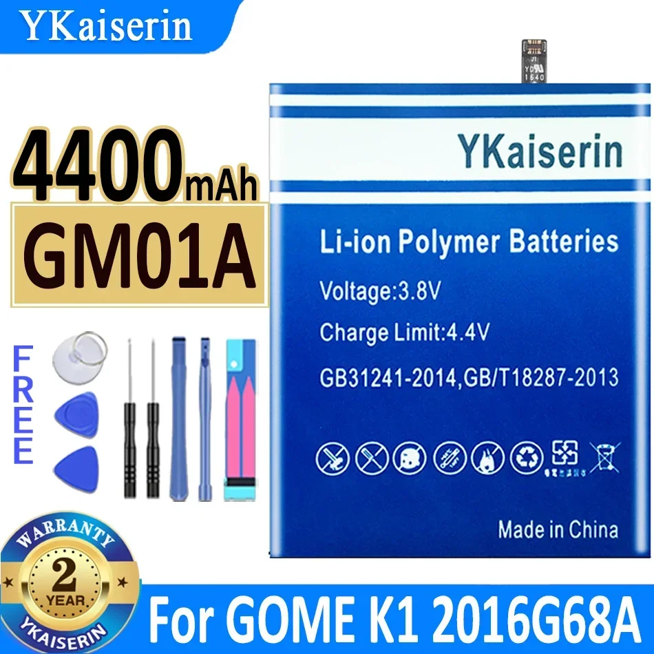 

4400mAh YKaiserin Battery For GOME GM01A K1 2016G68A Replacement Bateria