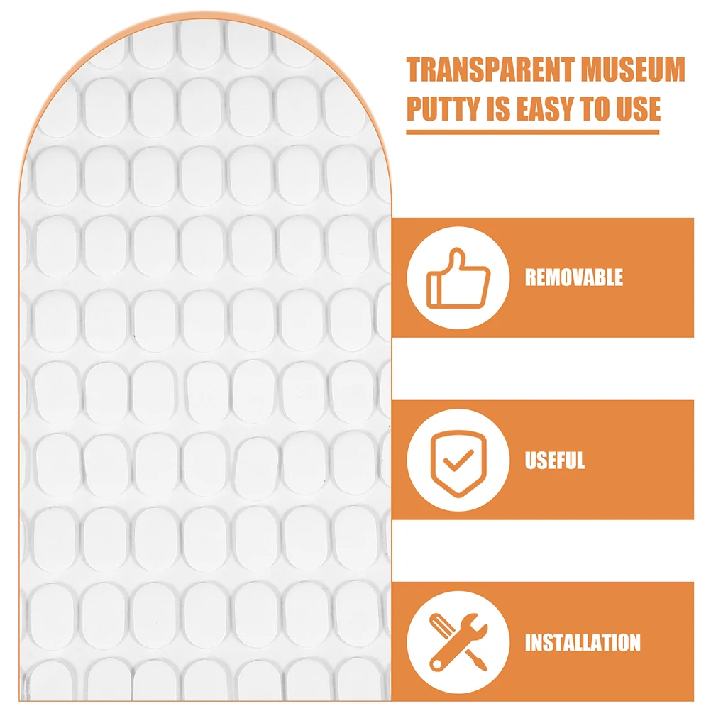 

600pcs Transparent Sticky Nails Double Sided Adhesive Dots Removable Stickers Nano Glue Poster Wall Hanging Decor