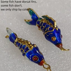 2pcs Small Cute Enamel Fish Charms for Necklaces Earrings Accessories DIY Jewelry Making Parts Chinese Traditional Handicrafts