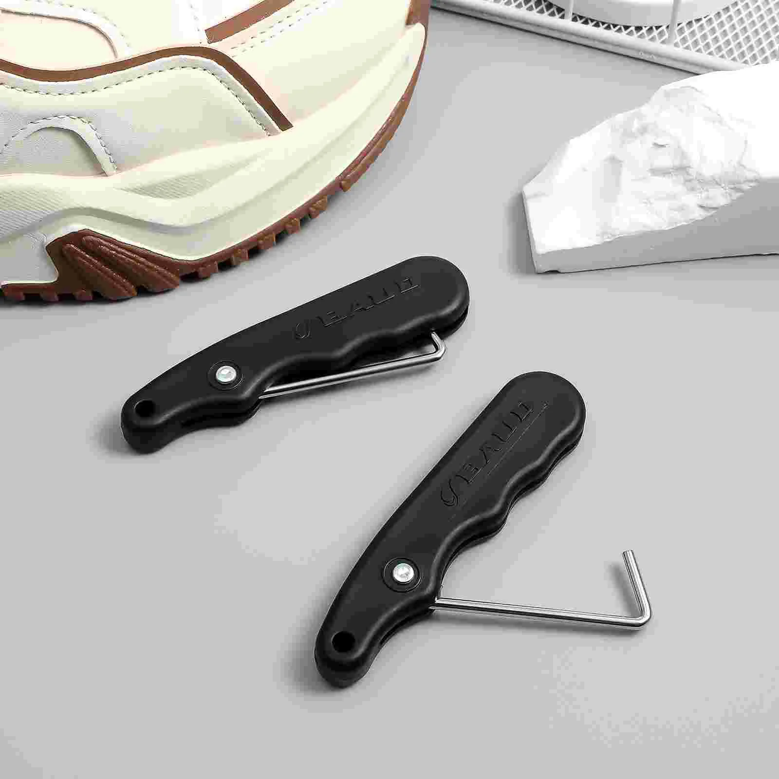 2 Pcs Shoe Tightener Skate Lace Puller Tool Skates Ice Shoelace Skating Parts Pp Plus Stainless Steel Portable