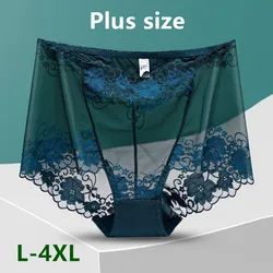 Lingerie sexy en maille creuse pour femmes, sous-vêtements pour femmes, culottes pilotes, slips sensuels, grande taille