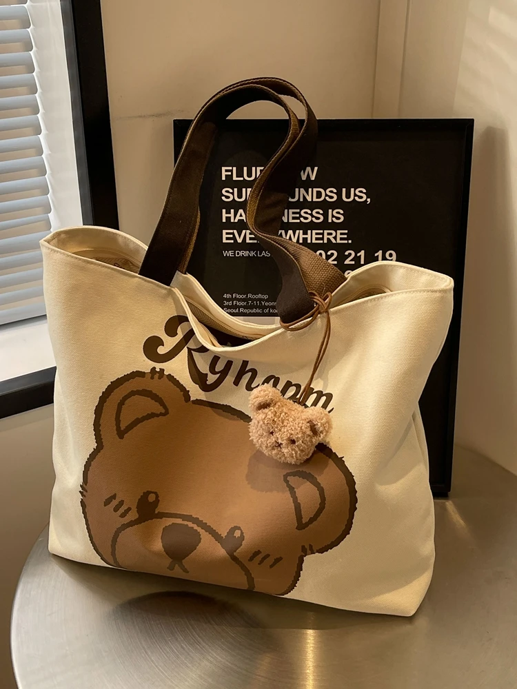 sac-fourre-tout-en-toile-decontracte-grande-capacite-pour-femme-sac-a-bandouliere-d'ete-avec-motif-ours-de-dessin-anime-pour-les-cours-et-les-trajets-quotidiens