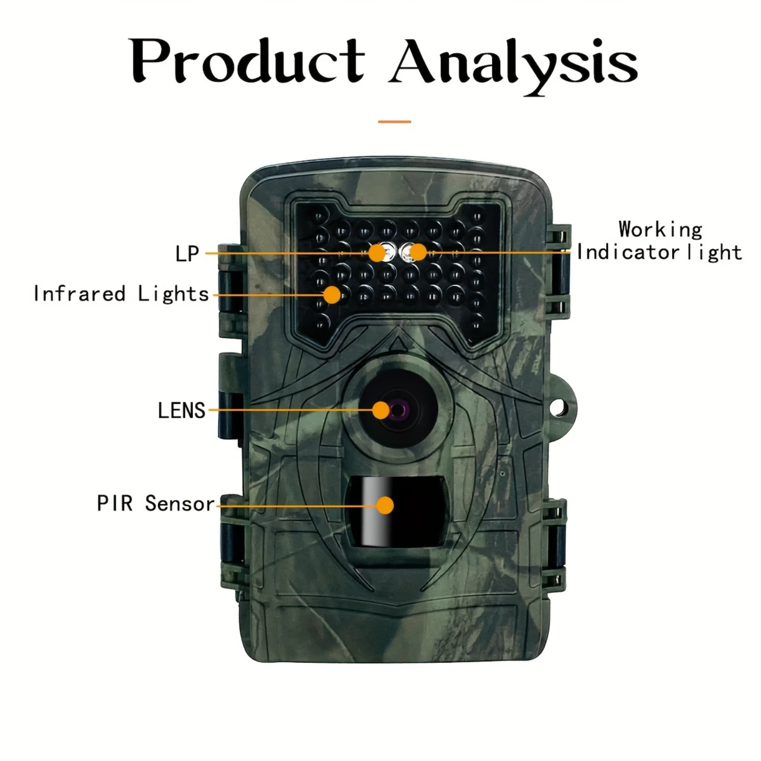 36MP 1080P Day Night Photo Video Trail Camera Multifunctional Camera Outdoor Hunting Animal Watching Home Monitoring Camera Wate