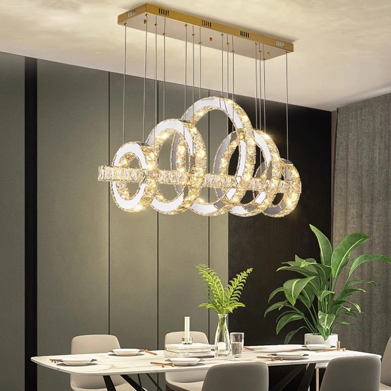 

Nordic Glass Pendant Light, 5-Light Modern Linear Chandelier, Amber/Smoke Glass Shade Ceiling Lamp, Indoor Dining Room Kitchen I
