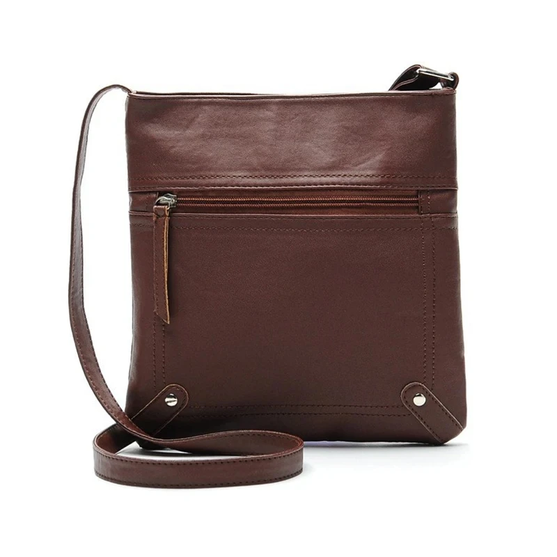 Vintage Multi-pocket Crossbody Bags Solid Color Soft Pu Leather Shoulder Bag Perfect Sling Bag For Women Daily Travel