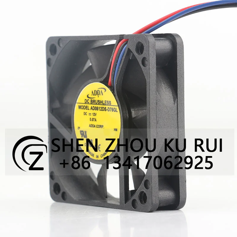 ADDA AD0612DS-D76GL DC12V 0.07A 6015 6CM Monitors the silent fan on the power supply board