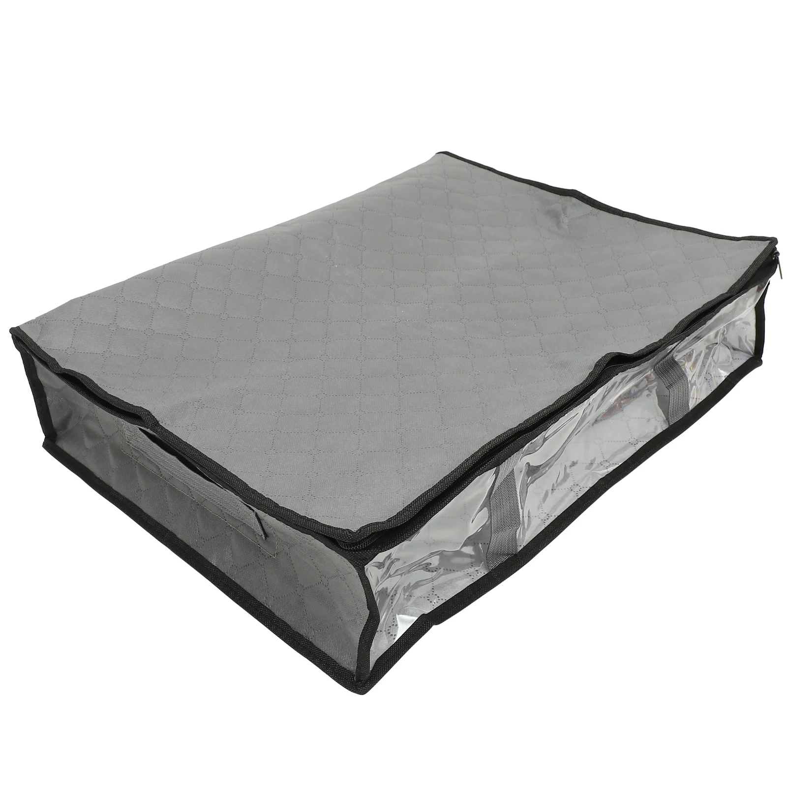 

Under Bed Storage Bag Large Capacity Zippered Foldable Non-Woven Storage Bin Breathable Clothes Organizer for Quilts Blankets