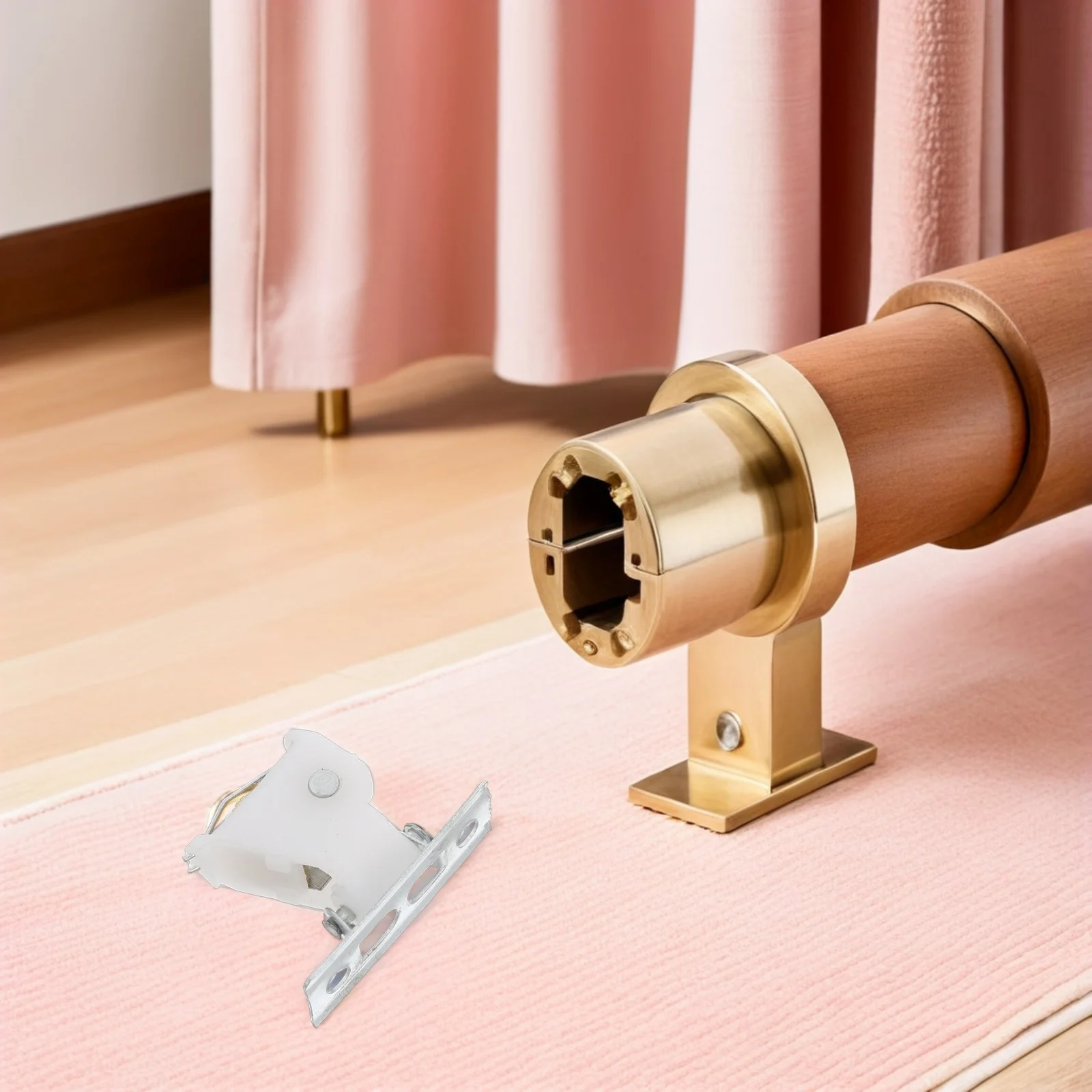 

4Pcs Roman Blind Lock Accessories Bamboo Roller Blind Parts Cord Lock Window Sash Locks DIY Installation Silent Operation