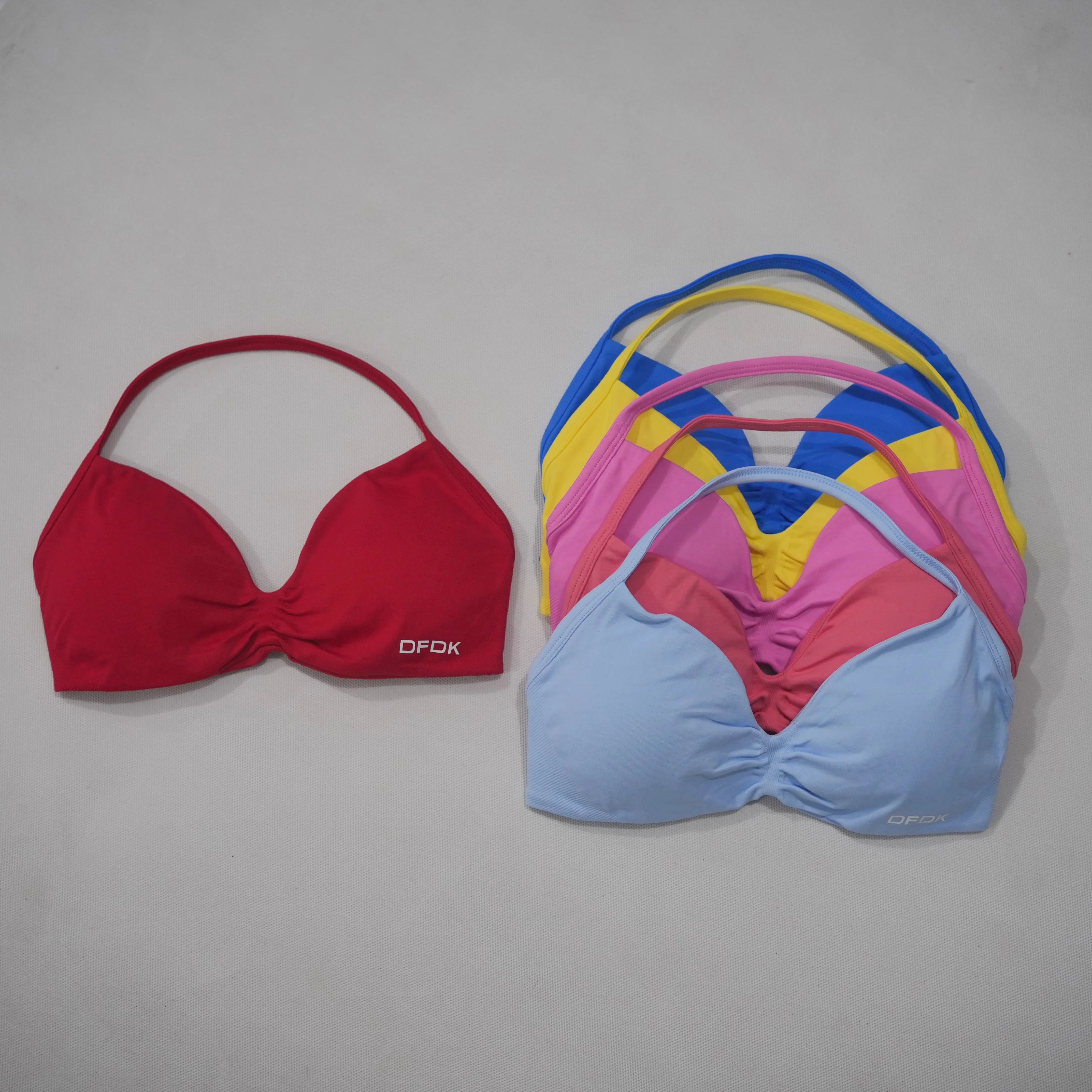 DFDK 2026 New Backless Sports Bra for Women High Support Push Up Elastic Breathable Gym Running Workout Yoga Fitness Active Wear