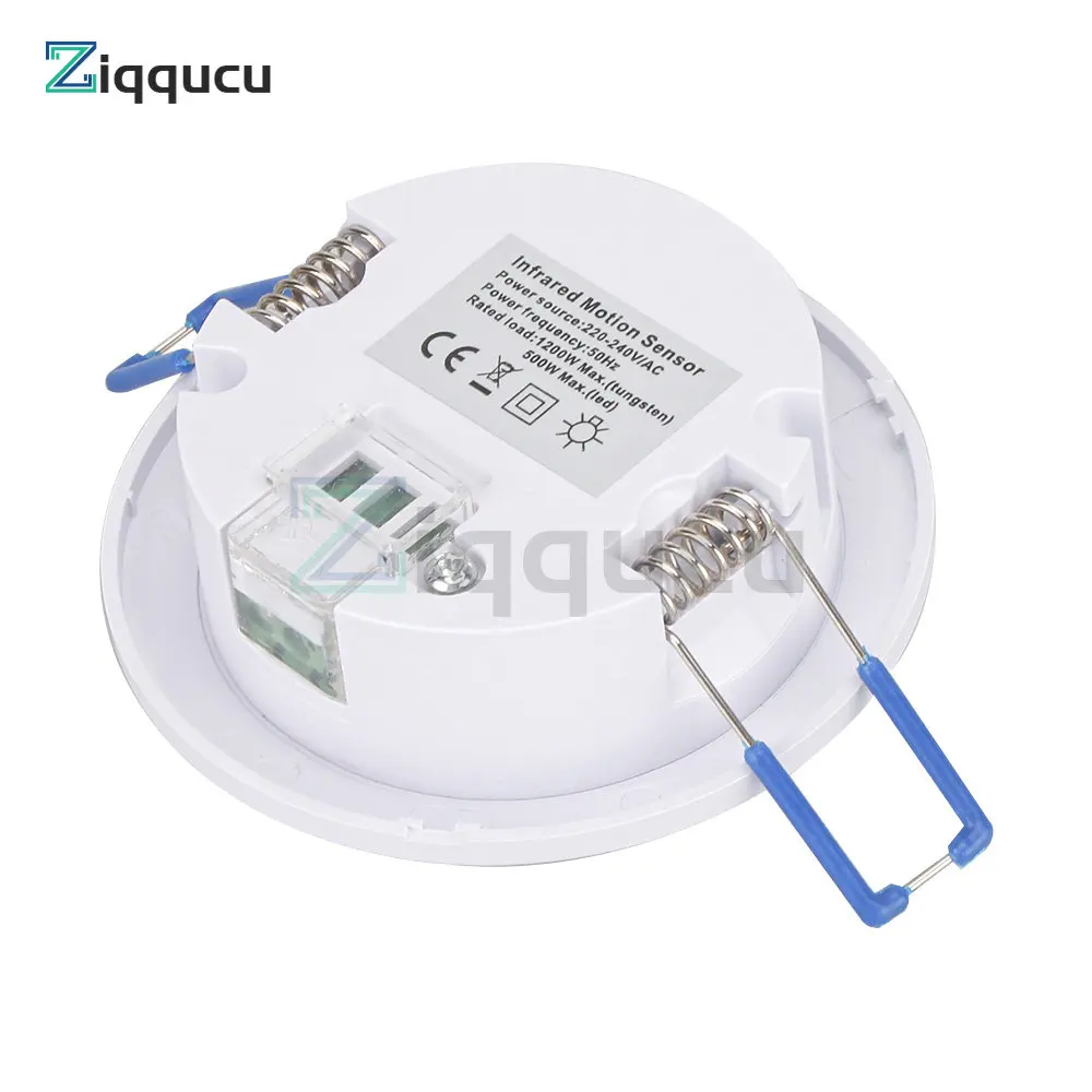 AC220-240V Sensor Switch 360 degree detection range 6-8m 3-200LUX adjustable human body infrared sensor switch projection light