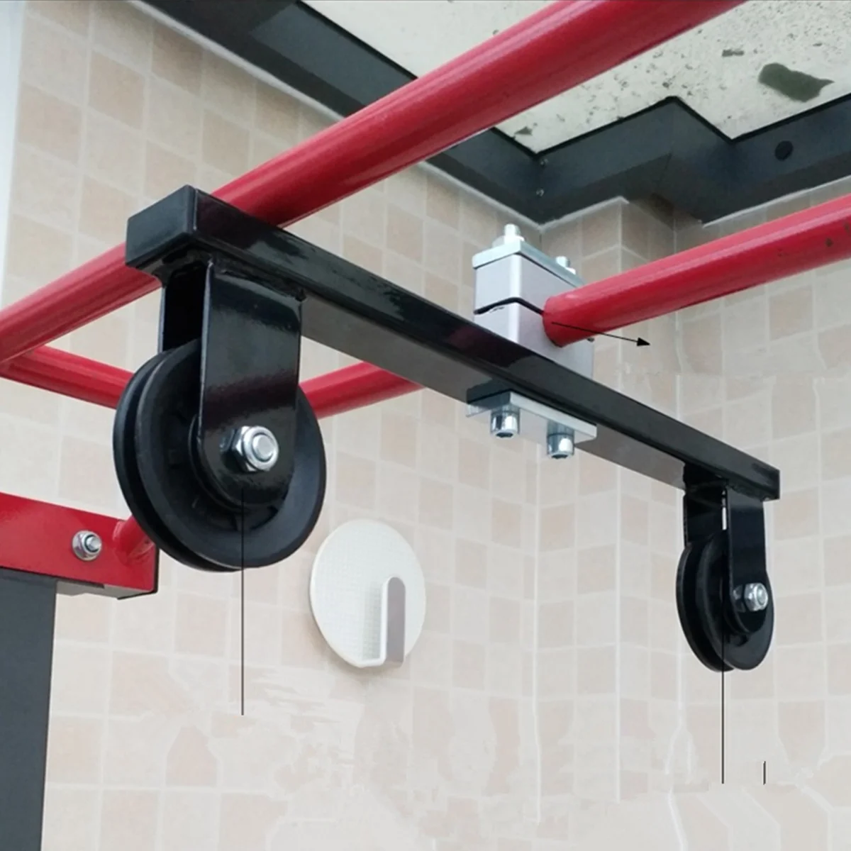 

Fitness Pulley Training Device Silent Gym Cable Machine For Strength Workout Back Shoulders Core Portable Hanging Wheel Lift