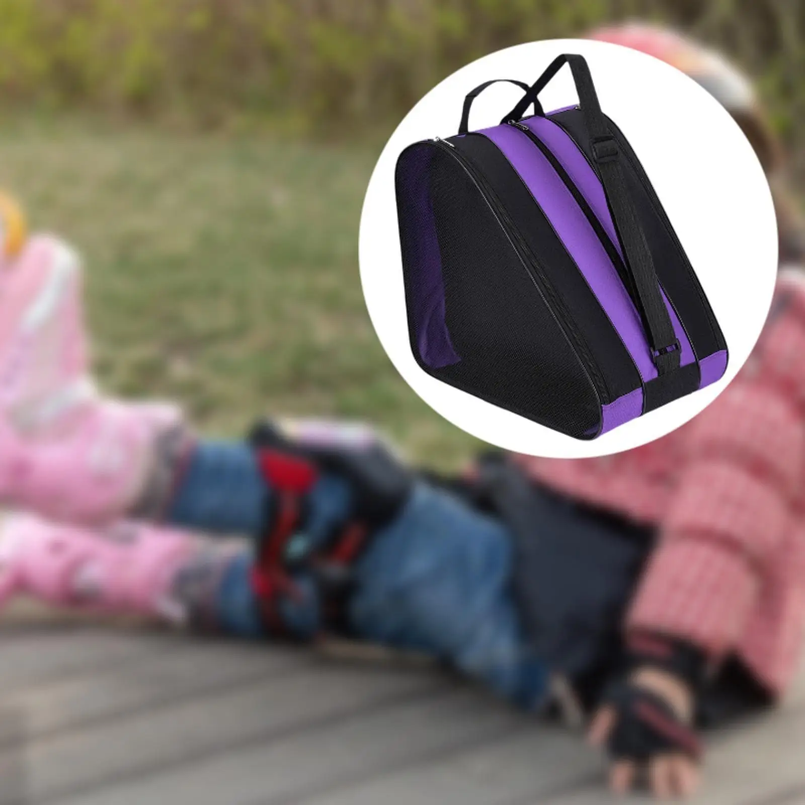 حقيبة زلاجات دوارة محمولة لحمل التزلج على الجليد للأولاد زلاجات مضمنة للأطفال #2