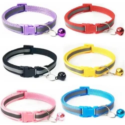 Reflective centrifugal cat collar neck ring pendant bell pet accessory, safe and adjustable in length, made of polypropylene