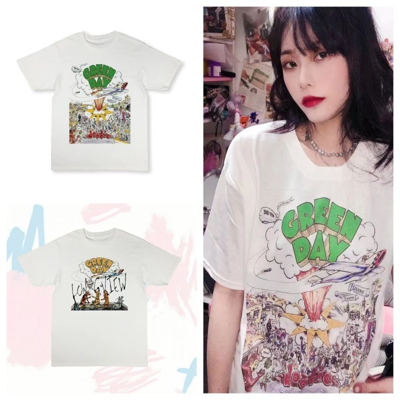 تي شيرت قطني مطبوع عليه فرقة فاسق من Young Years، ملابس نسائية مريحة متعددة الاستخدامات غير رسمية متقاطعة الموسمية #1