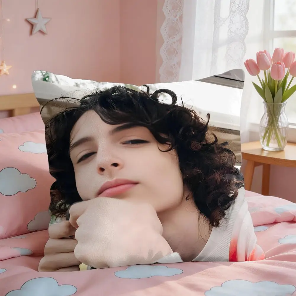 Actor F-Finn W-Wolfhard Cushion Cover Square Short Plush Pillow Case Living Room Sofa Home Decor Funda 40X40