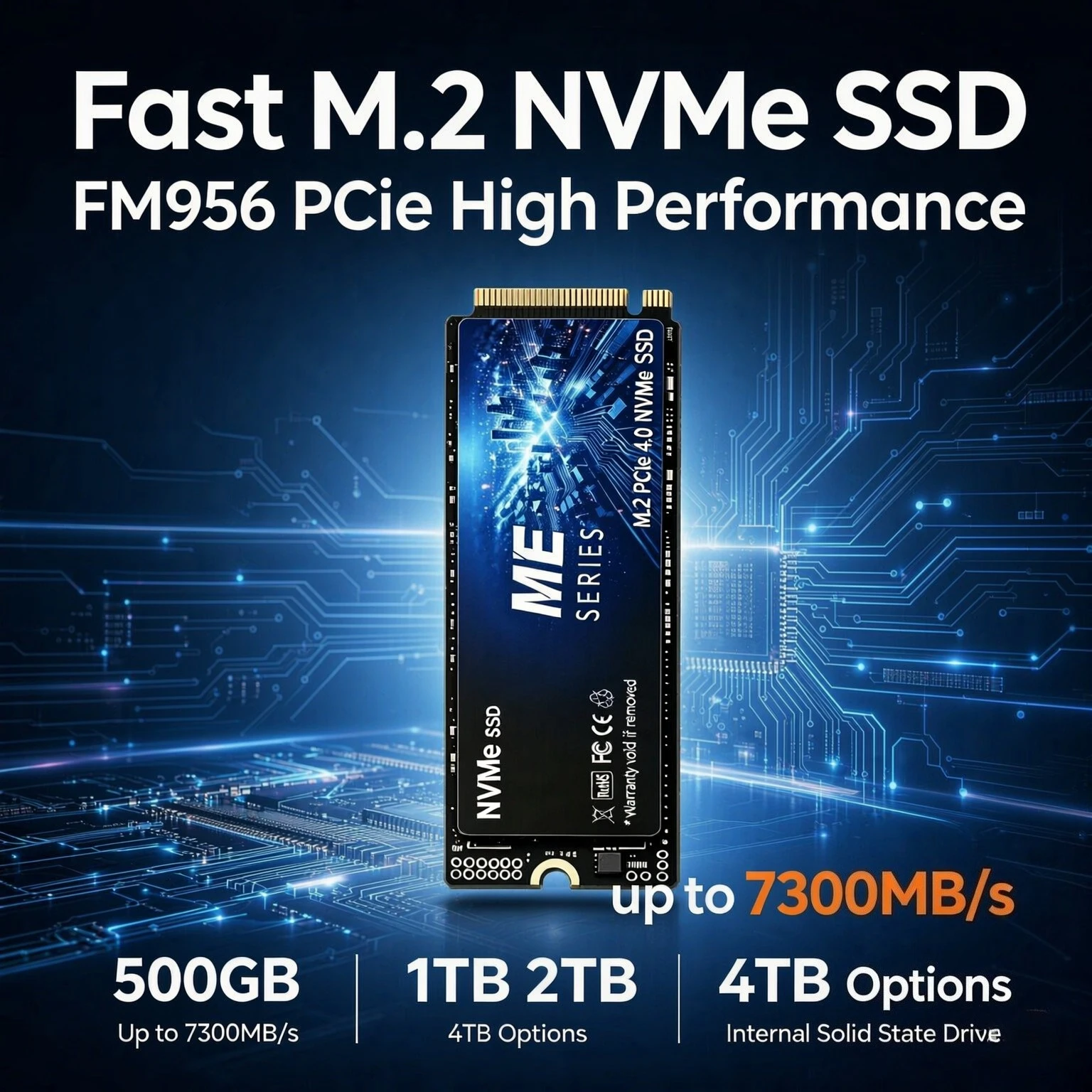 Original ME M2 NVMe SSD 500GB 1TB 2TB 4TB PCIe4.0 3.0 Internal Hard Drive for PS5 PS4 Laptop Desktop Gaming Pro Ultra Max