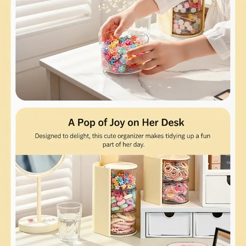 Rotatable Hair Accessories Organizer description 2
