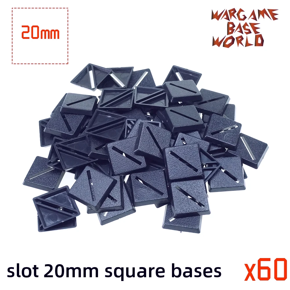 Wargame Base World - Slot 20mm Square Bases