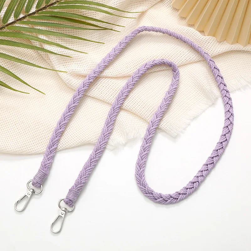 Handwoven two braid crossbody chain phone case pendant