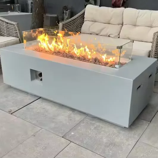 

Outdoor Use Hotels Villas Apartments & Bedrooms-Designer Style Modern Freestanding Insert 1520mm Gas Fireplace