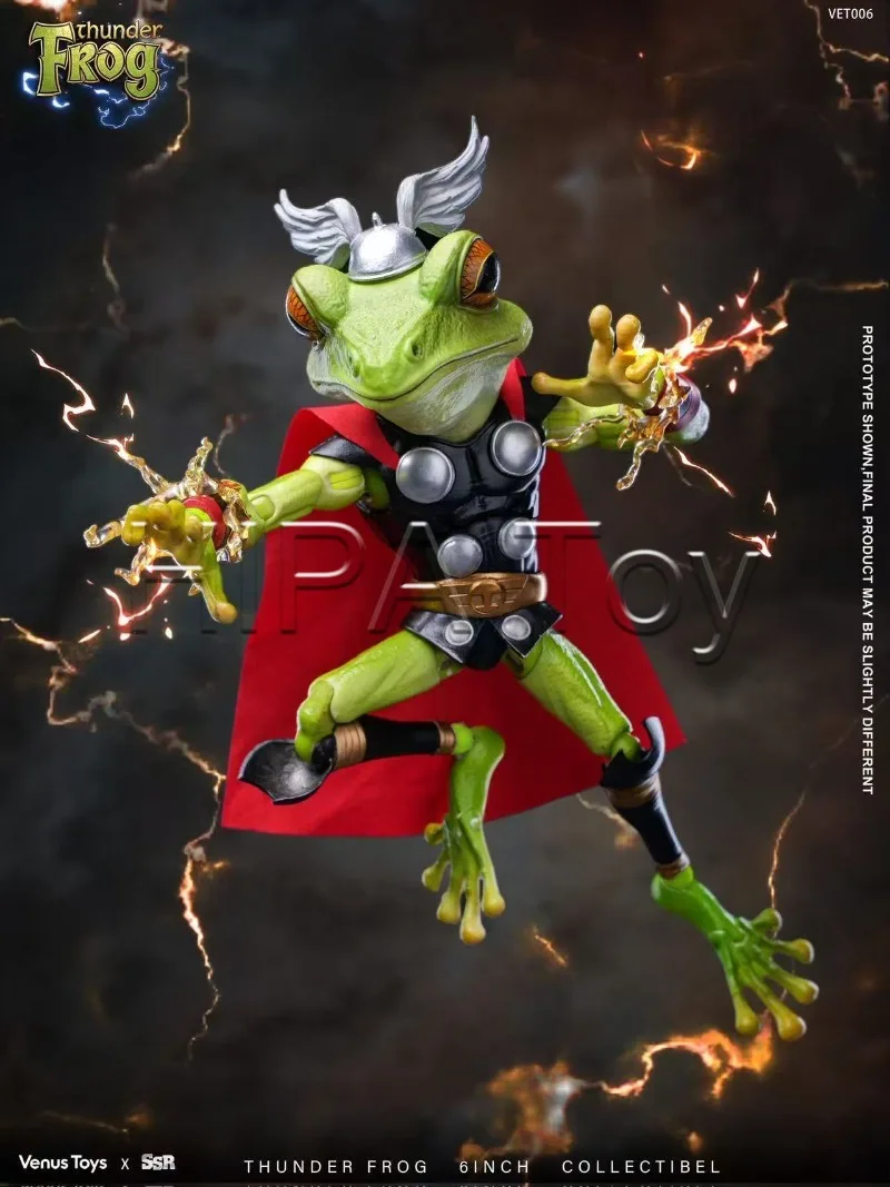【In stock】VenusToys VET006 Throg Thunder Frog 1/12 Marvel Frog Thor Figure With Hammer Lightning Effect Collectible Toy